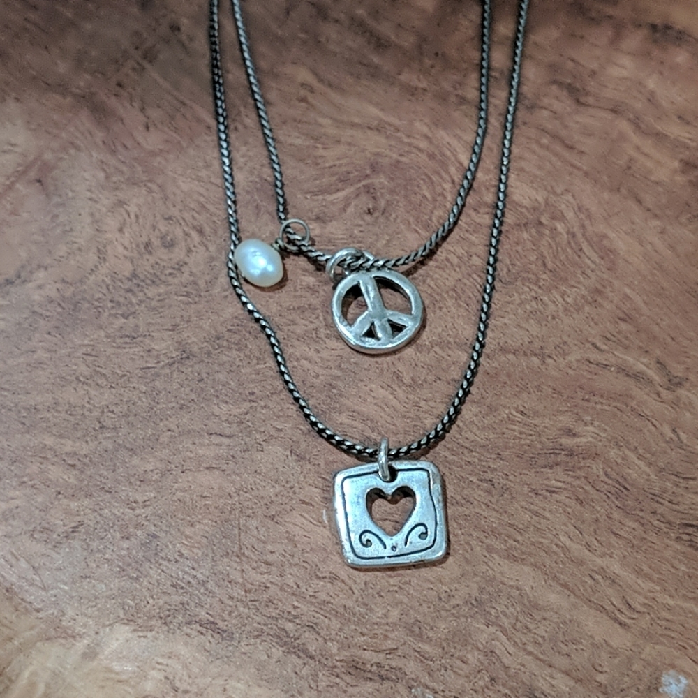 Peace and gratitude Brighton necklace